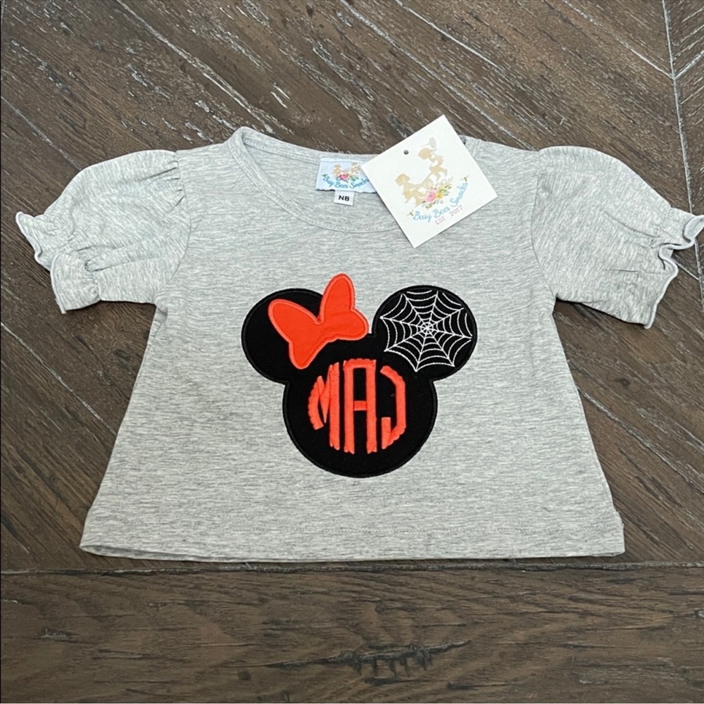 Busy Bee Smocks Minnie Mouse Halloween Tshirt Monogrammed MAJ